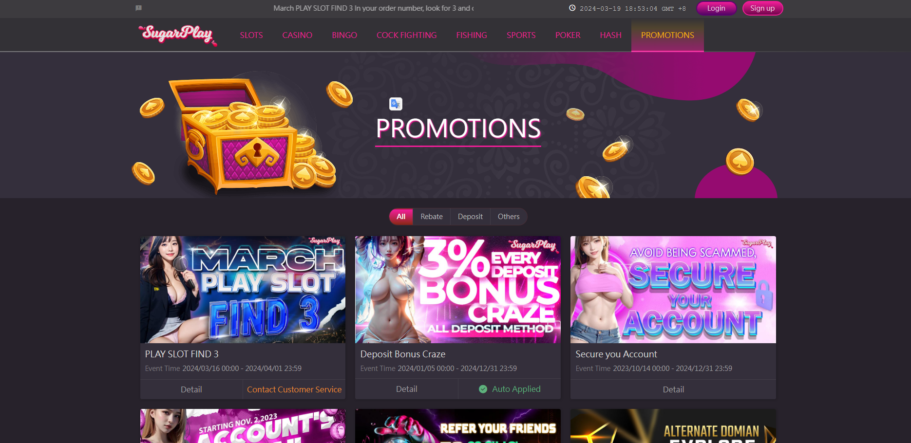 Sugar play Bonuses and Promotions
